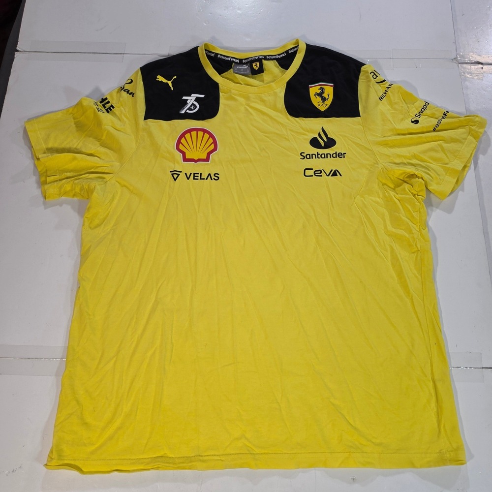 Puma Scuderia Ferrari F1 Giallo Modena 75th Anniversary T-Shirt Yellow XXL